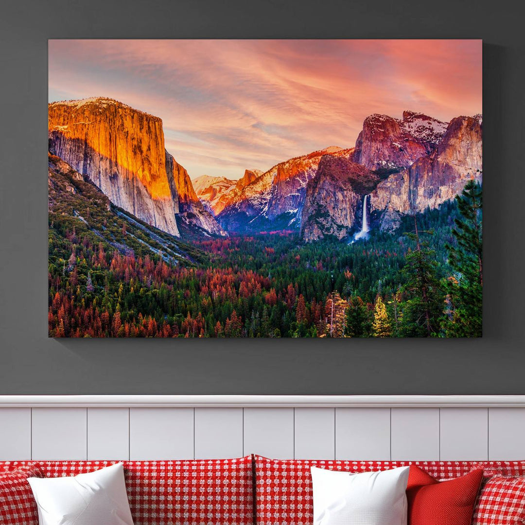 Impression sur toile murale du parc national El Capitan Yosemite