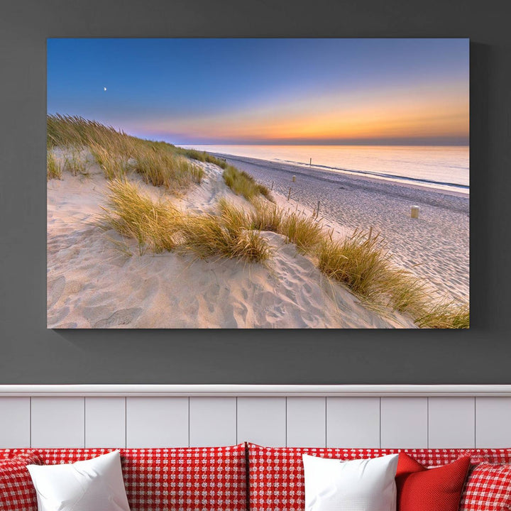 Sunrise On The Beach Wall Art Canvas Print