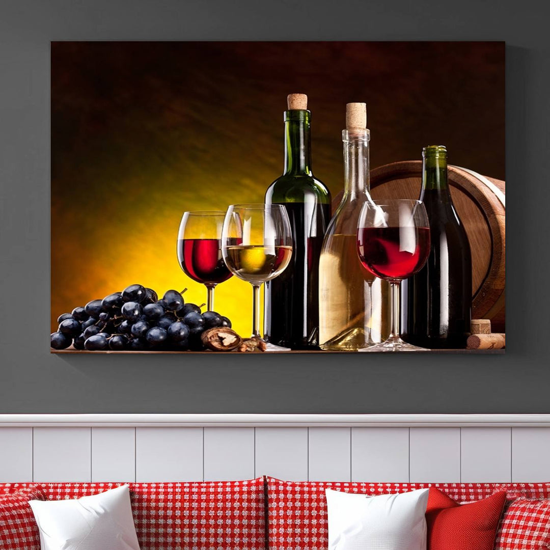 Red and White Wine Canvas Print 