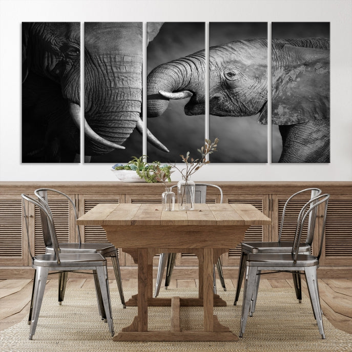 Elephant Family Wall Art Canvas Print