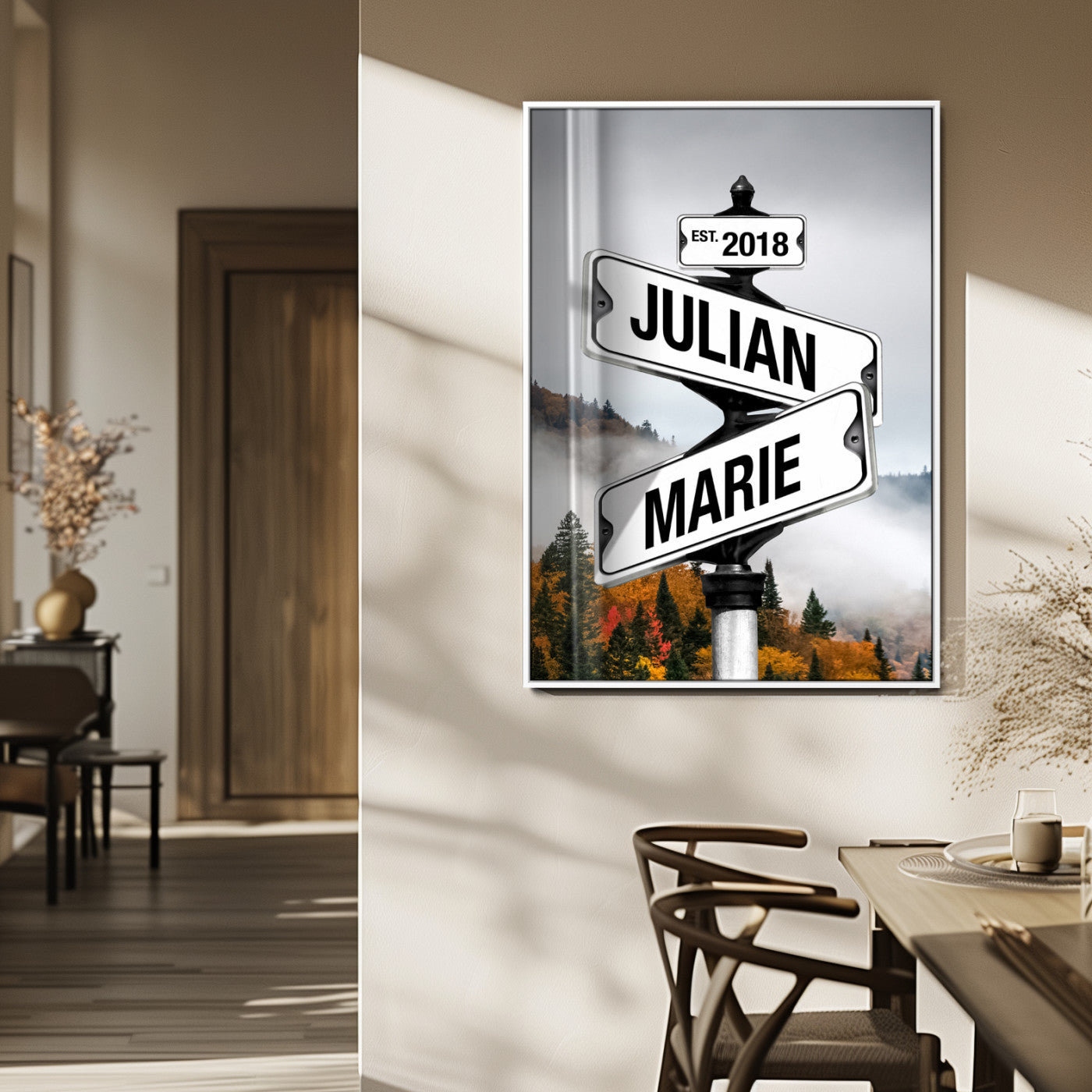 86607535-MGV-CV-24X36 - Personalized World Map Wall Art Print