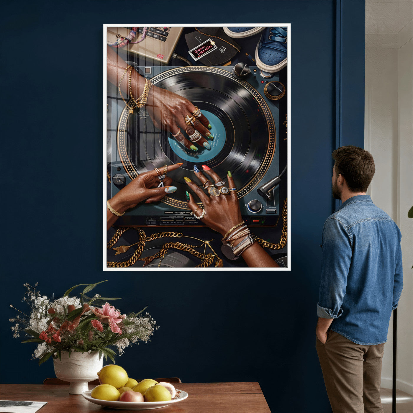 8151788R6-MGV-CV-24X36 - Black Woman Art, Black Woman Wall Art, Trendy Wall Art, Black Girl Wall Art