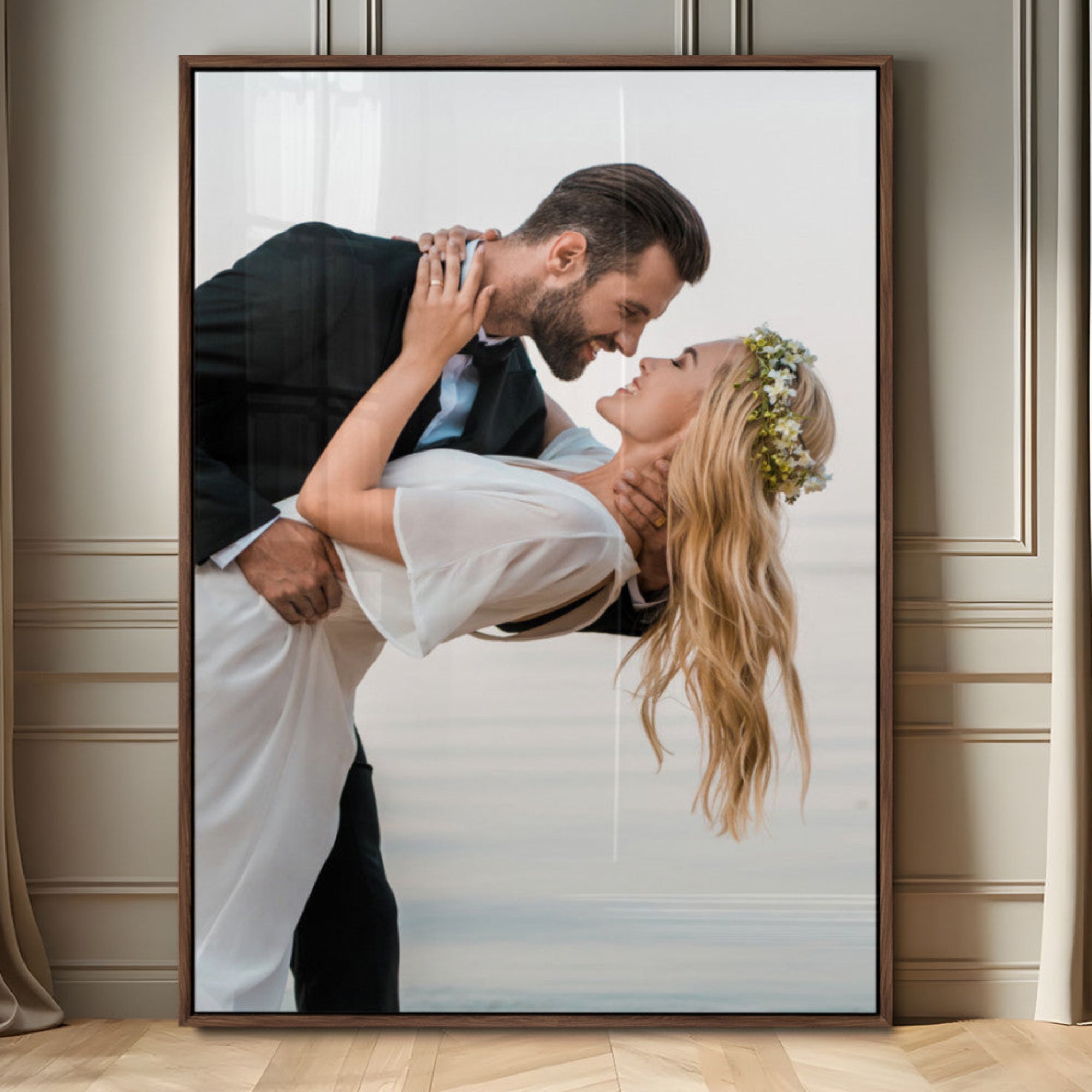 CSTM6030-MGV-CV-24X36-Framed Custom Canvas Wall Art – Personalized Photo Print, Unique Home Decor Artwork for Living Room, Office