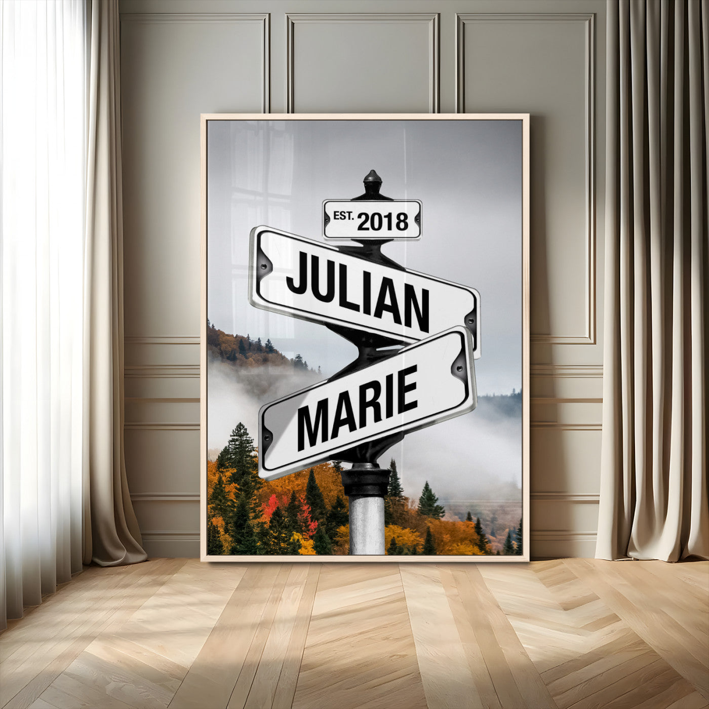 86607535-MGV-CV-24X36 - Personalized World Map Wall Art Print