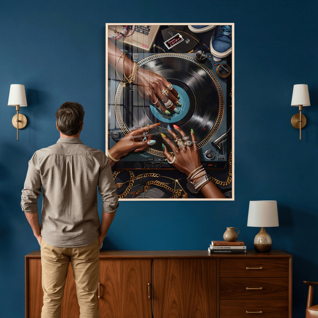 Black Woman Wall Art Canvas Print, Trendy Black Girl Wall Art
