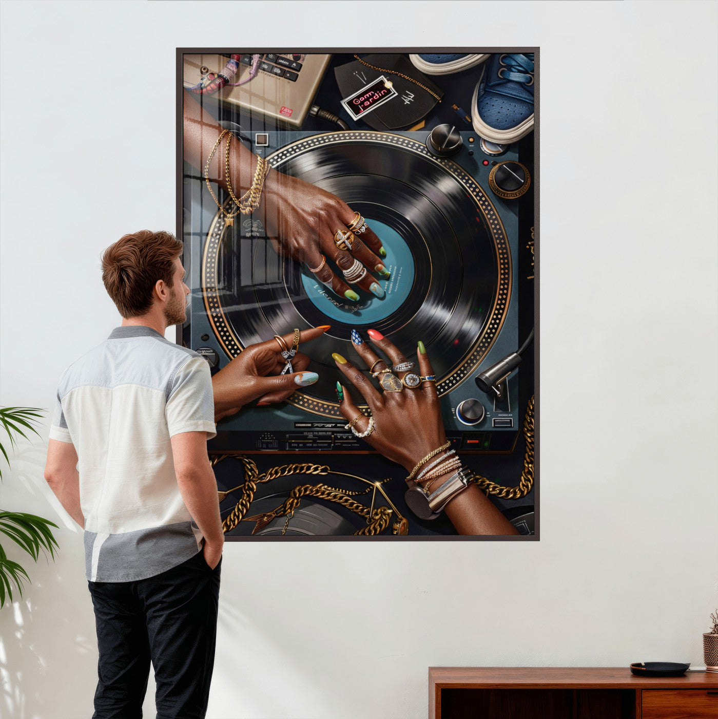 8151788R6-MGV-CV-24X36 - Black Woman Art, Black Woman Wall Art, Trendy Wall Art, Black Girl Wall Art