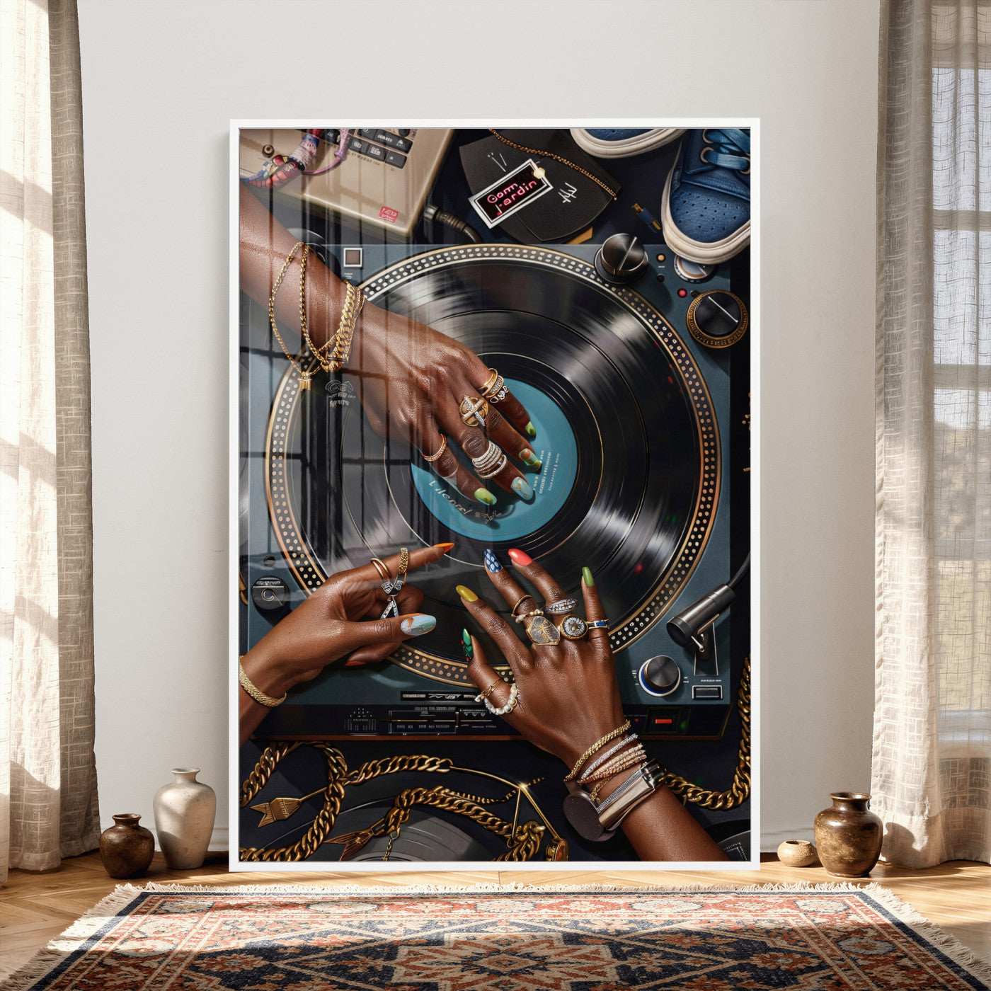 8151788R6-MGV-CV-24X36 - Black Woman Art, Black Woman Wall Art, Trendy Wall Art, Black Girl Wall Art