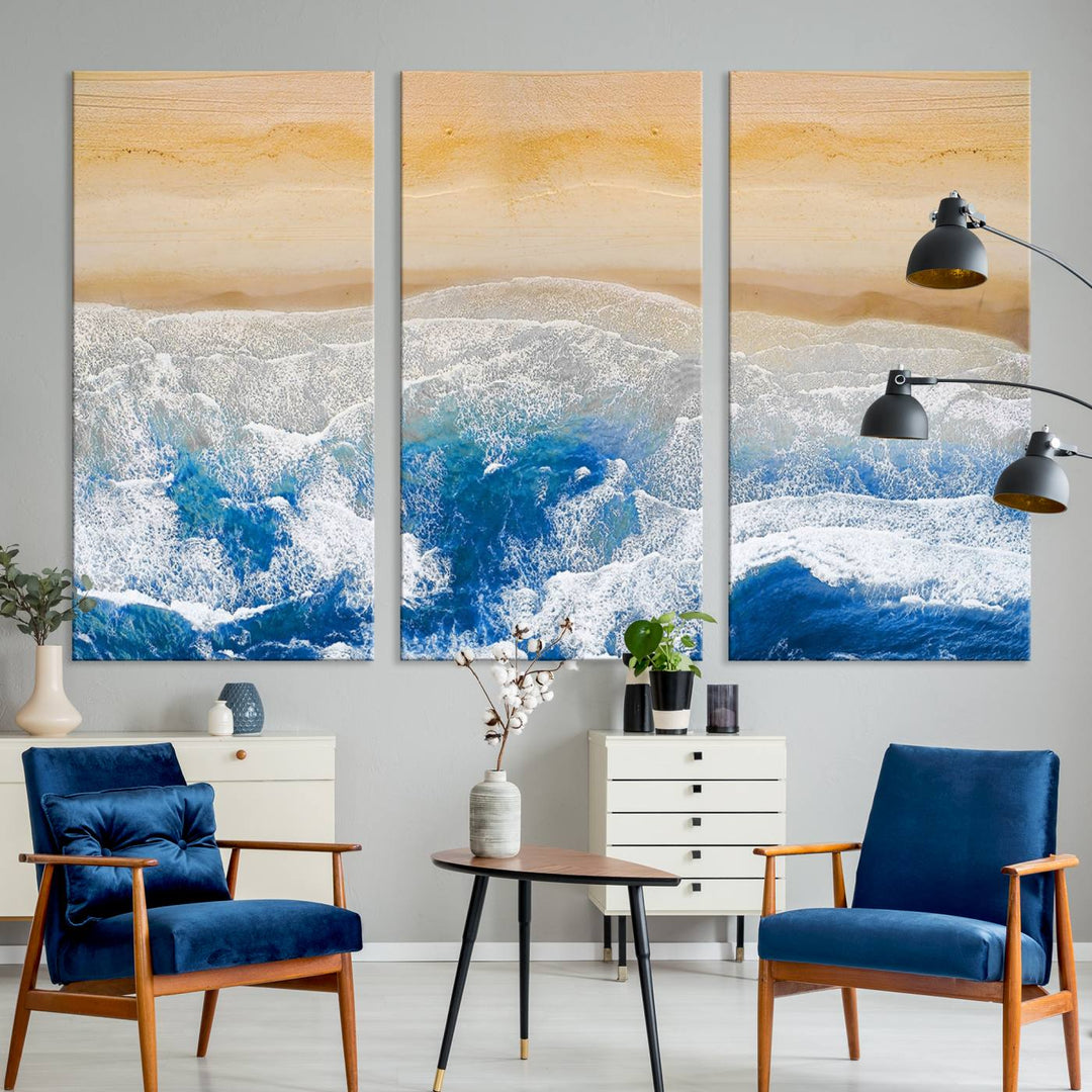 Aerial Beach Canvas Wall Art Print Beach Canvas Print