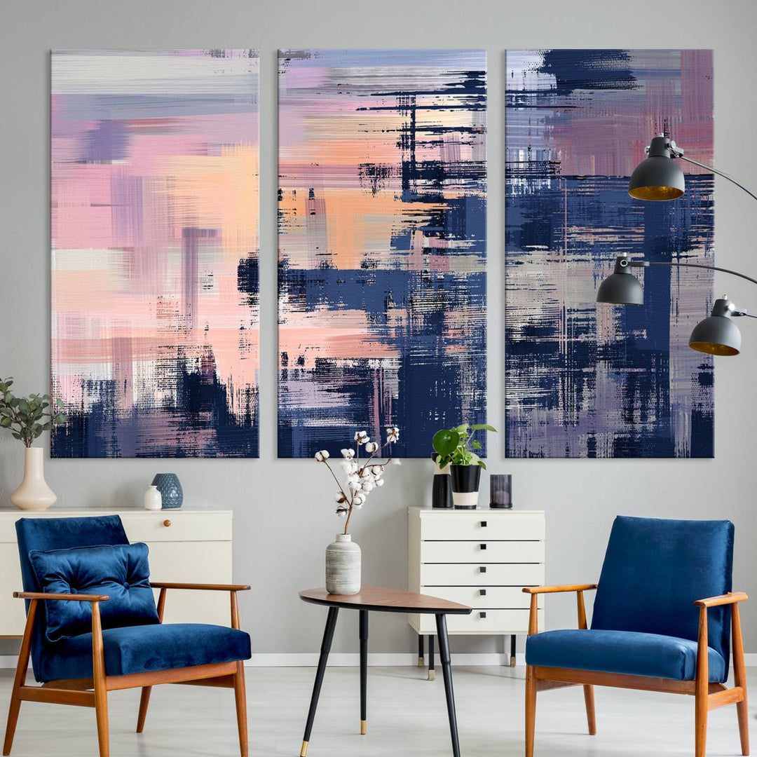 Abstract Painting Wall Art Canvas Print Split Canvas Art