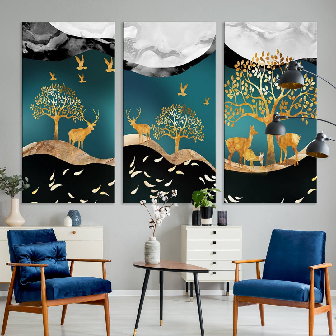 Merveilleux cerf abstrait Impression sur toile