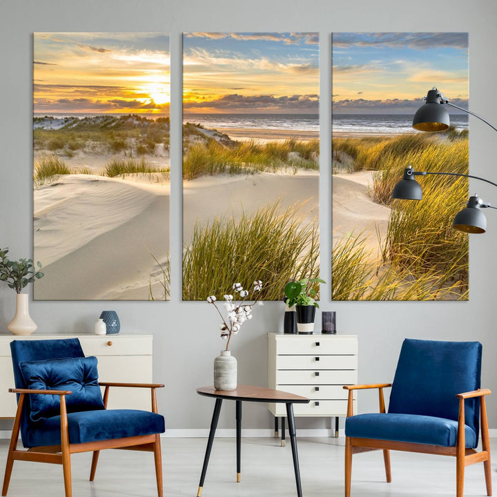 Sunrise on The Beach Wall Art Canvas Print