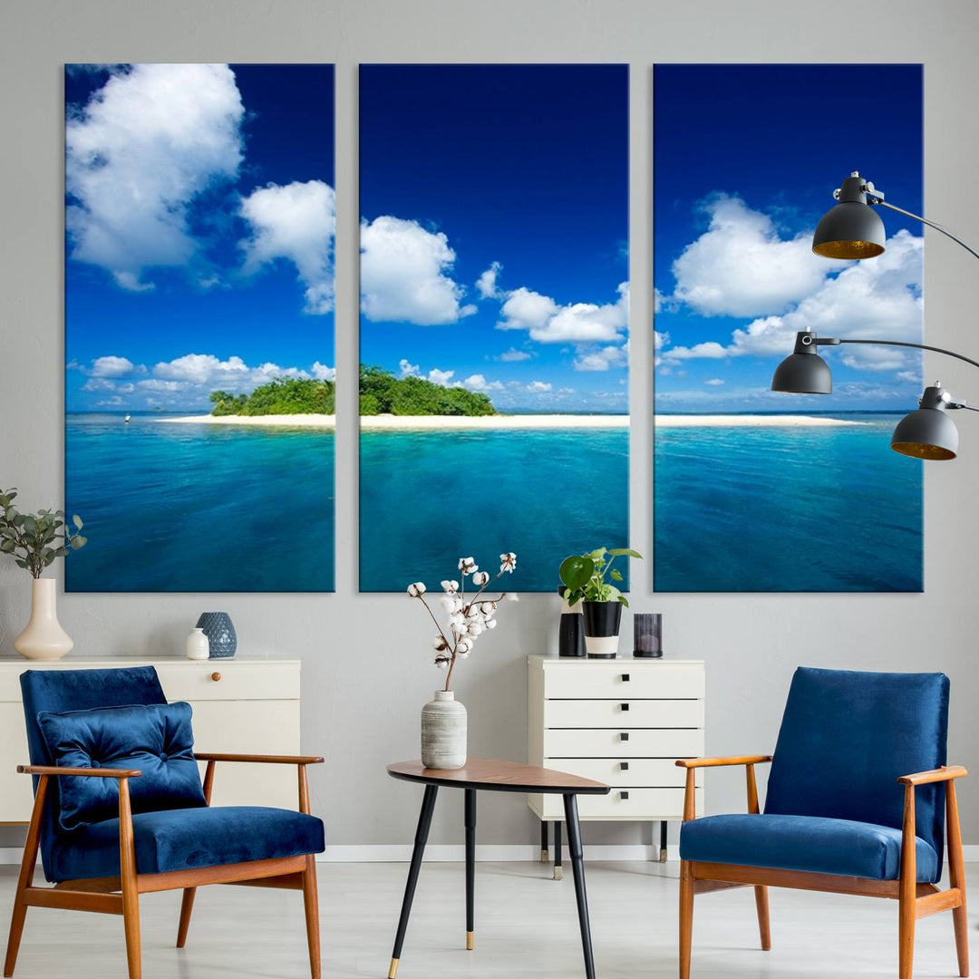 Wall Art Small Tropical Island Canvas Print