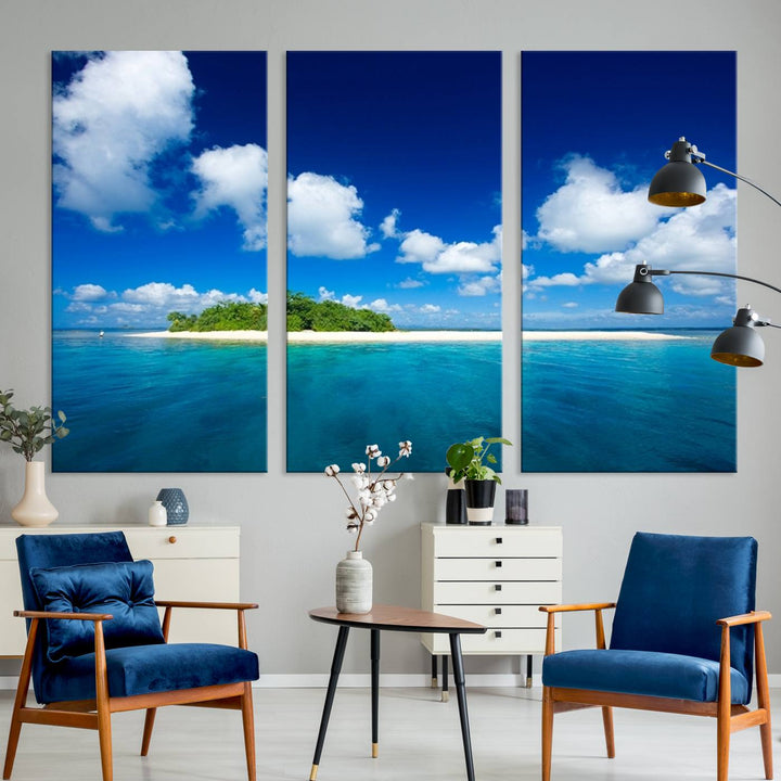 Wall Art Small Tropical Island Canvas Print