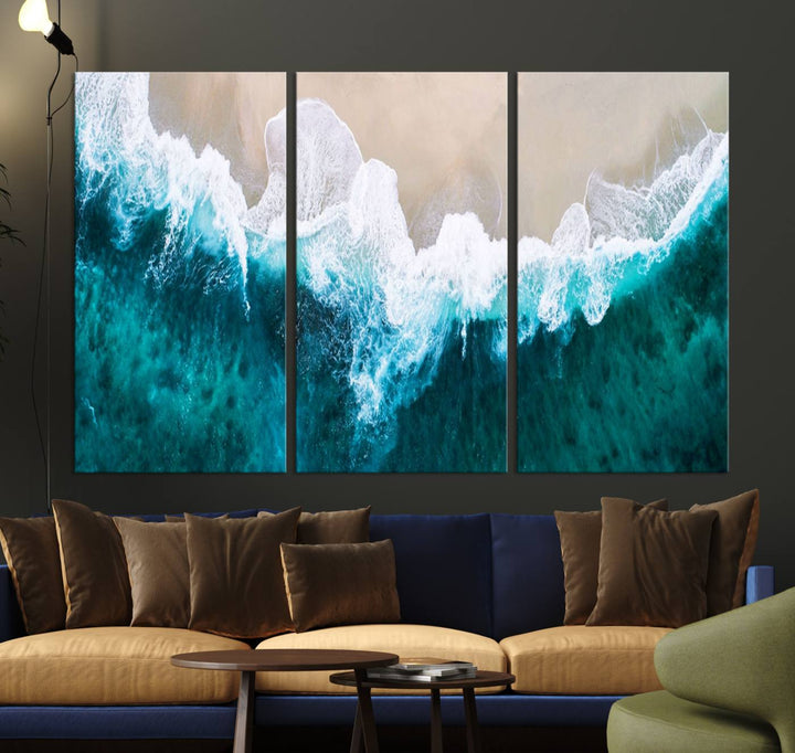 Mind-Blowing Aerial Beach Canvas Wall Art Print