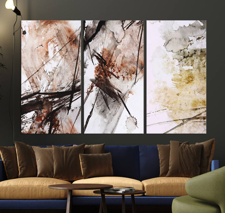 Vintage Grunge Abstract Canvas Wall Art