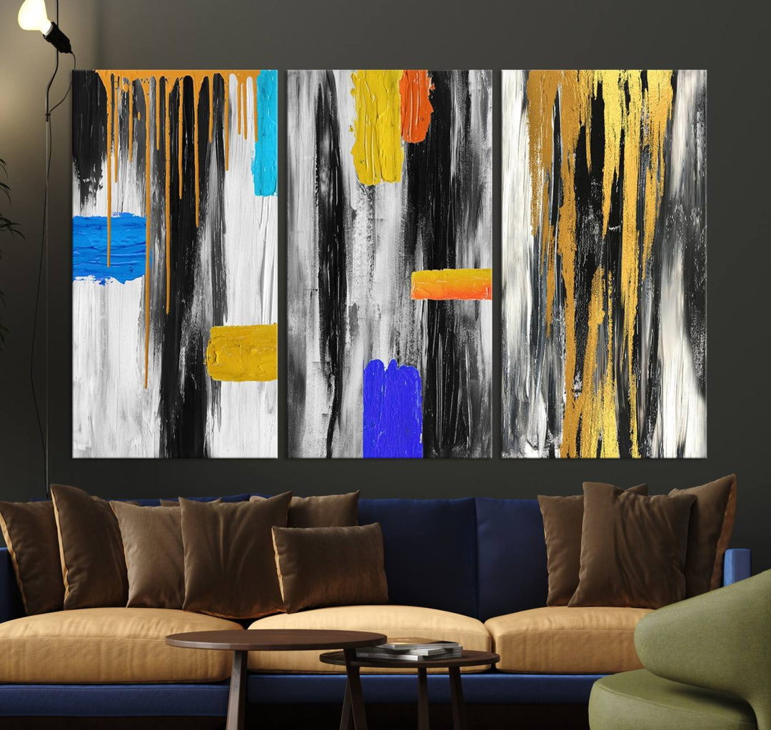 Colorful Abstract Painting Canvas Wall Art