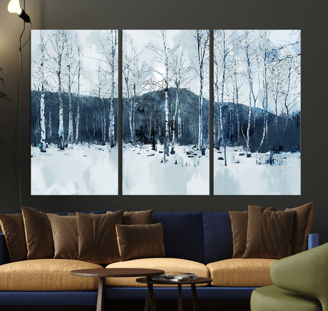 Impression d’art sur toile de forêt d’hiver à couper le souffle Multi Panel Forest Art Winter Photograph Art