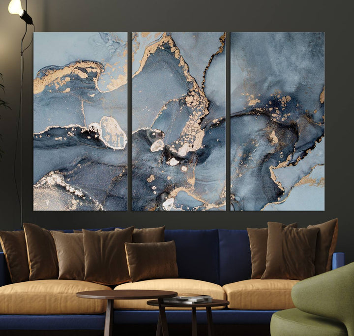 Multipanel Marble Fluid Effect Wall Art Abstract Canvas Wall Art Print