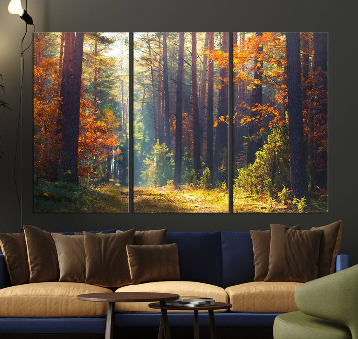 Forêt Sunshine Wall Art Impression sur toile