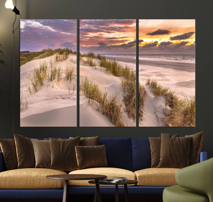 Sunrise On The Beach Wall Art Canvas Print