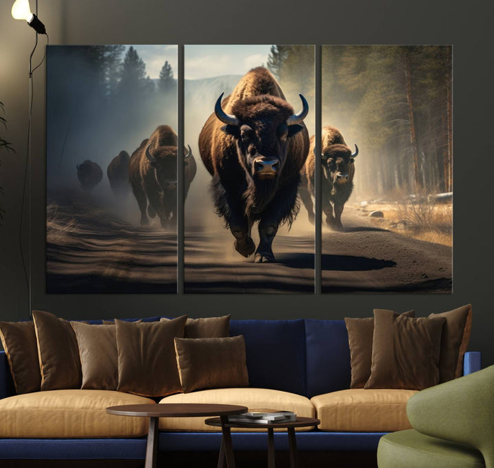 Buffalo Wall Art Canvas Print, Bison Wall Art Canvas Print