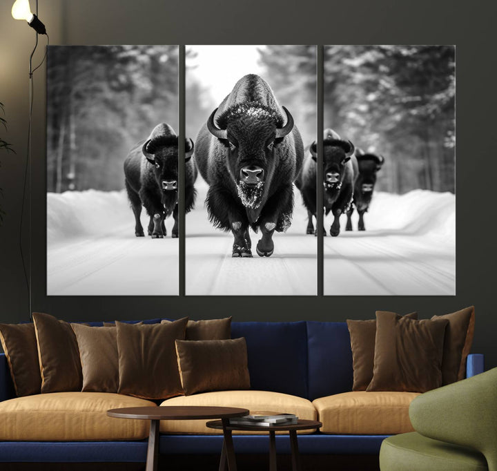 Buffalo Wall Art Canvas Print, Bison Wall Art Canvas Print