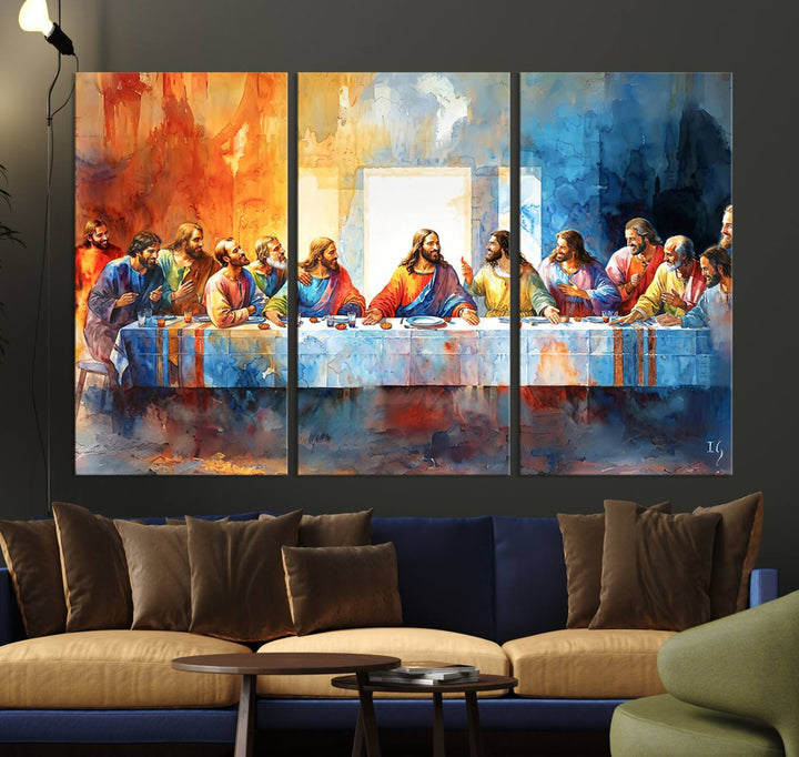 Abstract Waterolor The Last Supper Wall Art