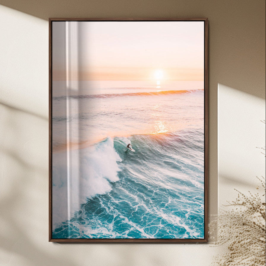 743480045-MGV-CV-24X36-Pastel Ocean Wall Art – Serene Sea Waves Tranquil Coastal Landscape Canvas Print Decor for Home, Office