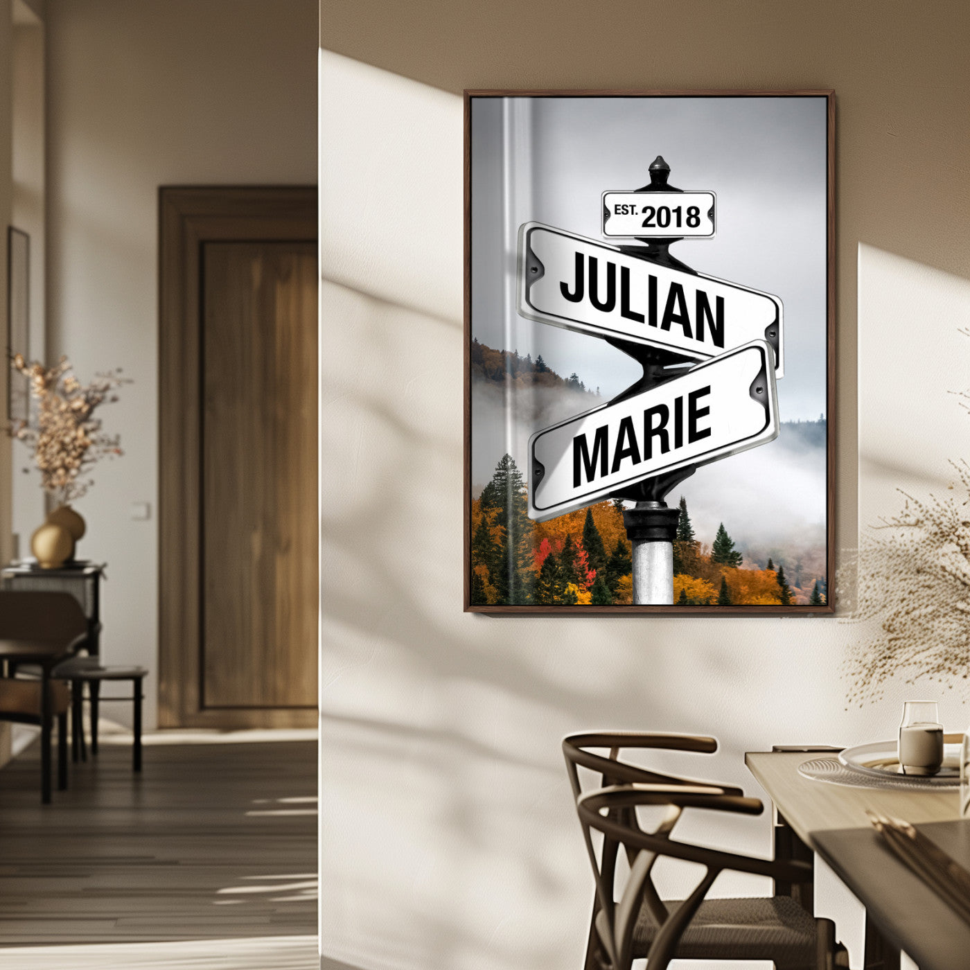 86607535-MGV-CV-24X36 - Personalized World Map Wall Art Print