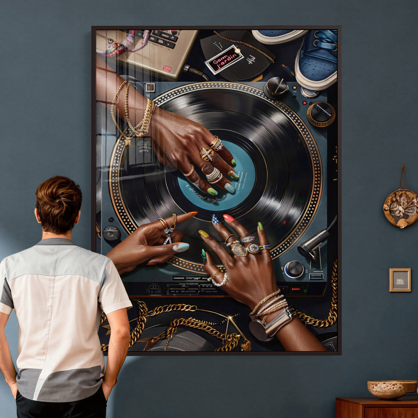 8151788R6-MGV-CV-24X36 - Black Woman Art, Black Woman Wall Art, Trendy Wall Art, Black Girl Wall Art