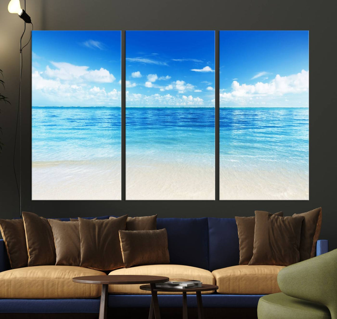 Ocean and Beach Artwork Canvas Print Wall Art