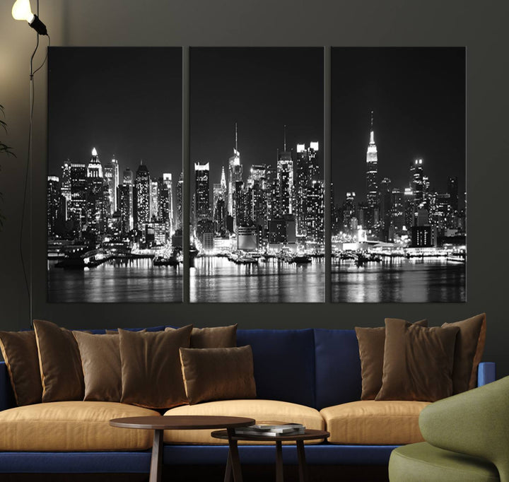 Wall Art NEW YORK Impressions sur toile Gratte-ciel de New York en noir et blanc