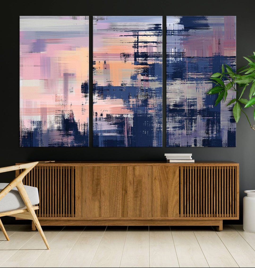 Abstract Painting Wall Art Canvas Print Split Canvas Art