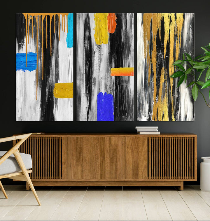 Colorful Abstract Painting Canvas Wall Art