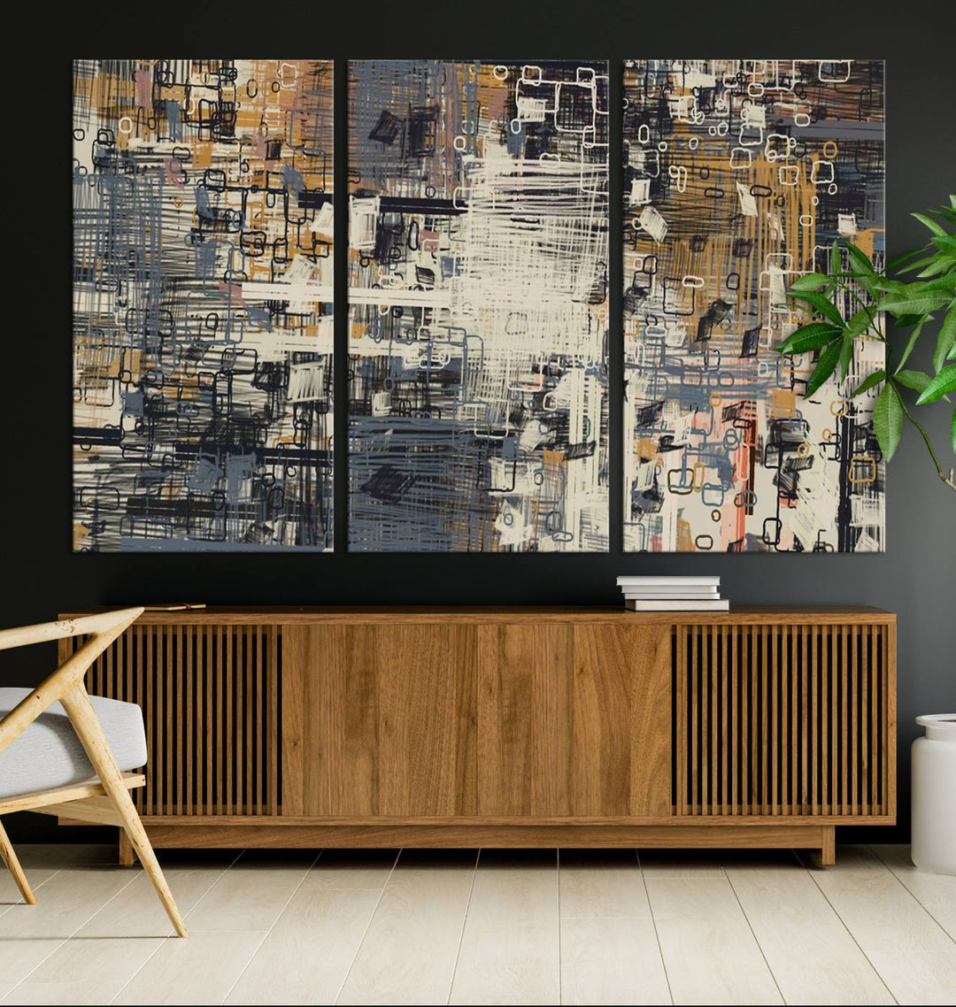 Abstract Marble Texture Wall Art Contemporary Dark Colors Art Abstract