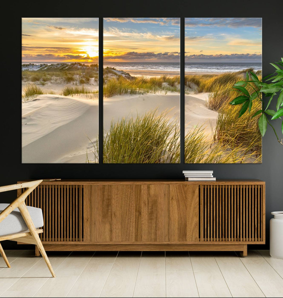 Sunrise on The Beach Wall Art Canvas Print