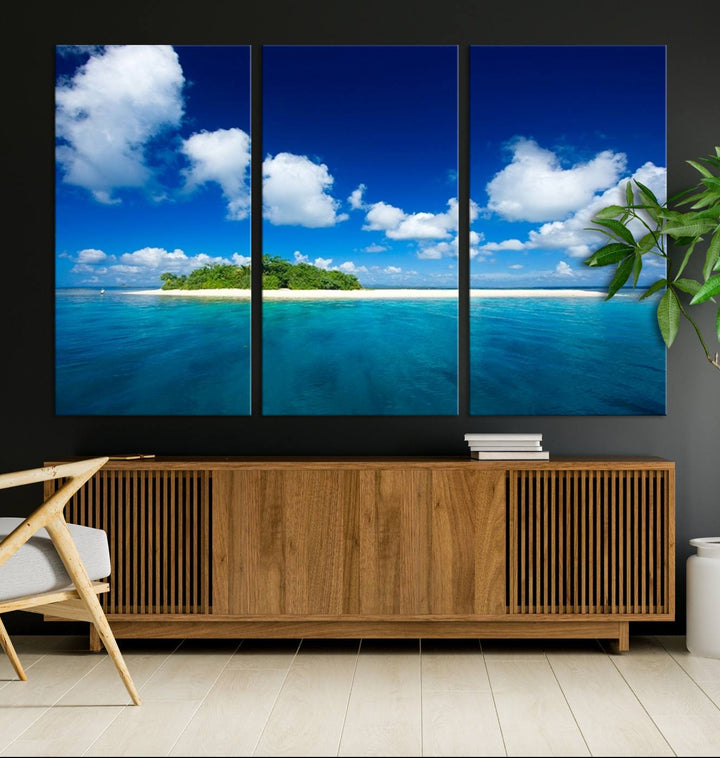 Wall Art Small Tropical Island Canvas Print