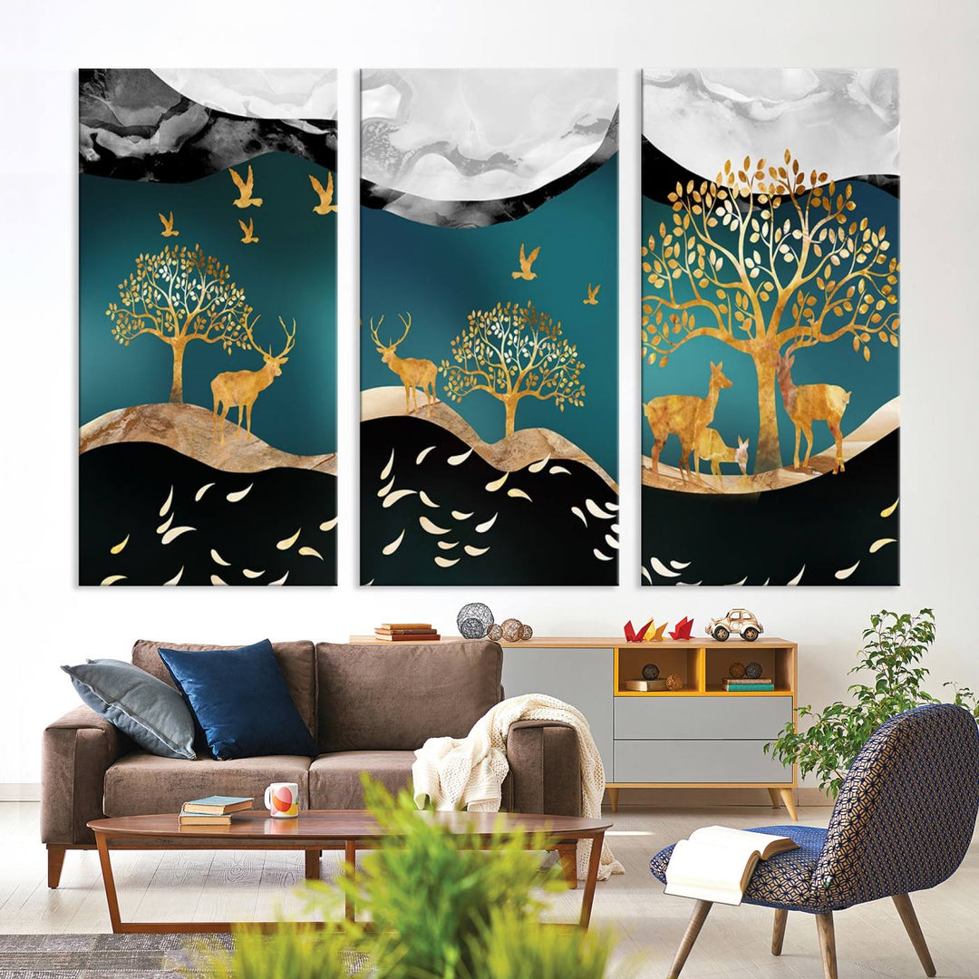 Marvellous Deer Abstract Canvas Print