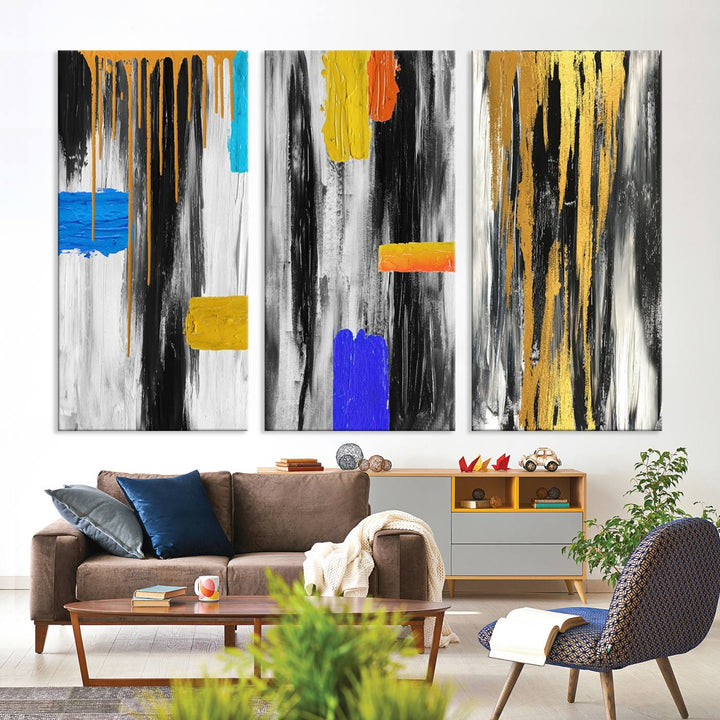 Colorful Abstract Painting Canvas Wall Art