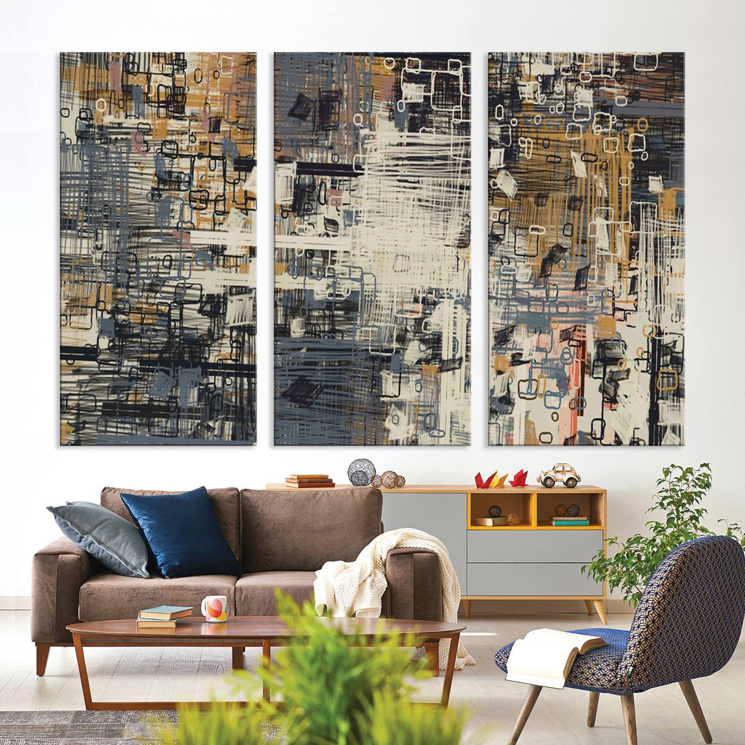 Abstract Marble Texture Wall Art Contemporary Dark Colors Art Abstract