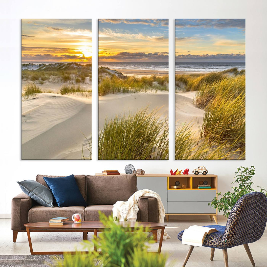 Sunrise on The Beach Wall Art Canvas Print