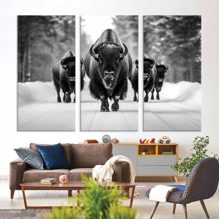 Buffalo Wall Art Canvas Print, Bison Wall Art Canvas Print