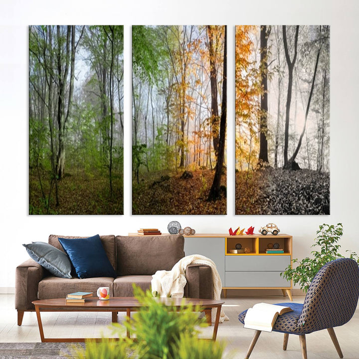 Wall Art Canvas Four Season Forest Wall Art