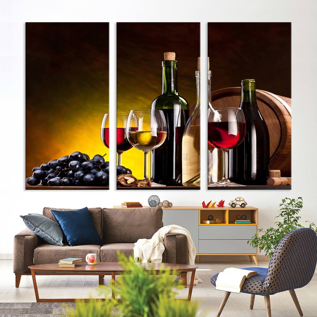 Red and White Wine Canvas Print 