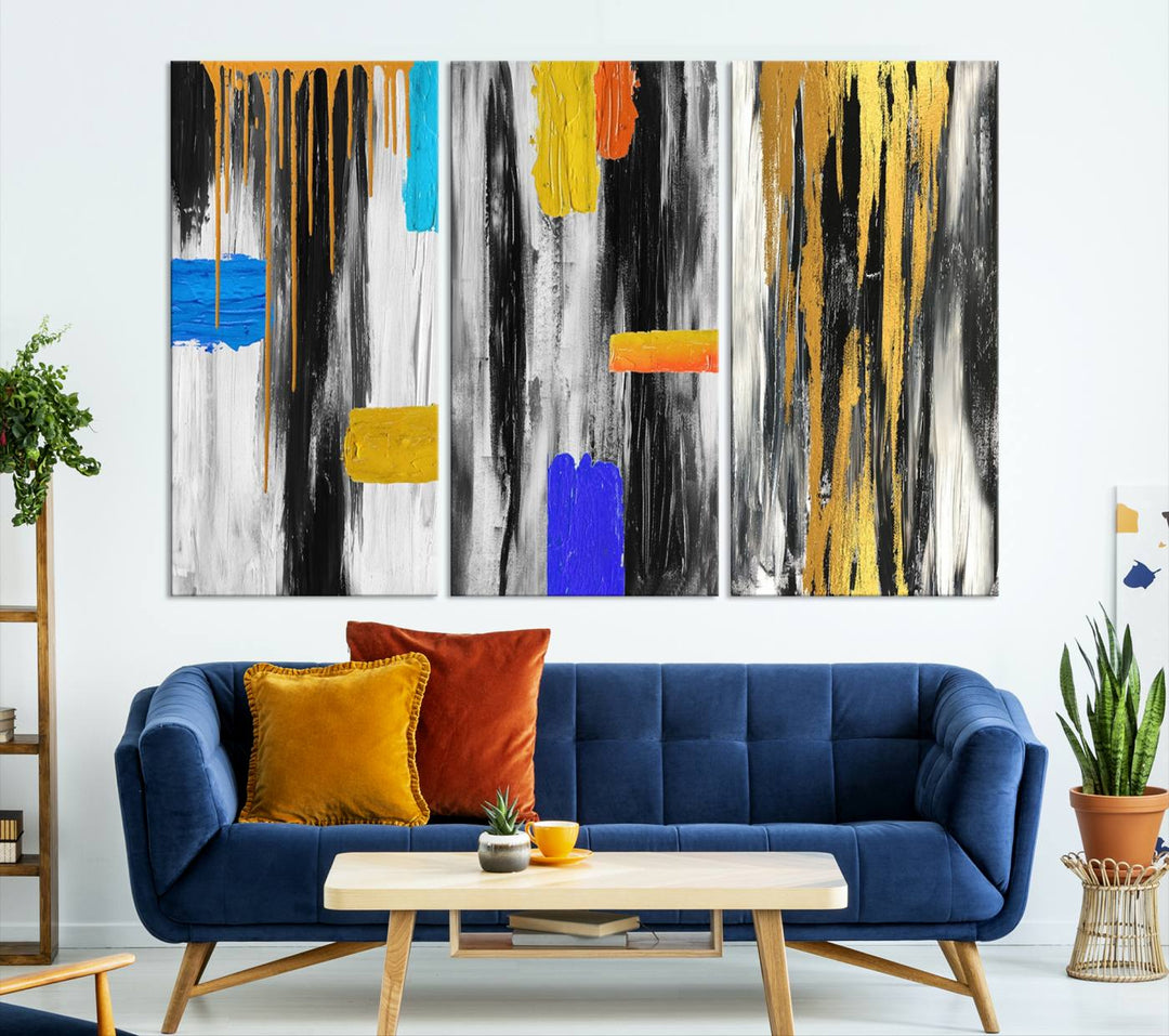 Colorful Abstract Painting Canvas Wall Art