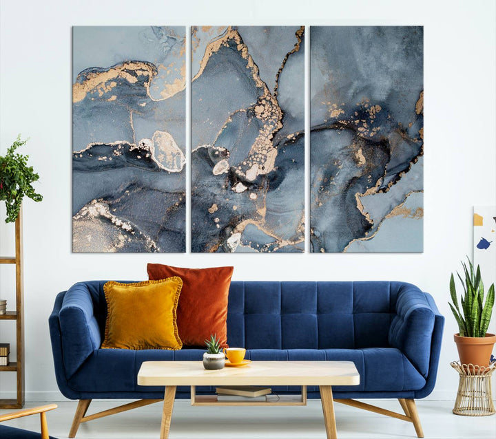 Multipanel Marble Fluid Effect Wall Art Abstract Canvas Wall Art Print