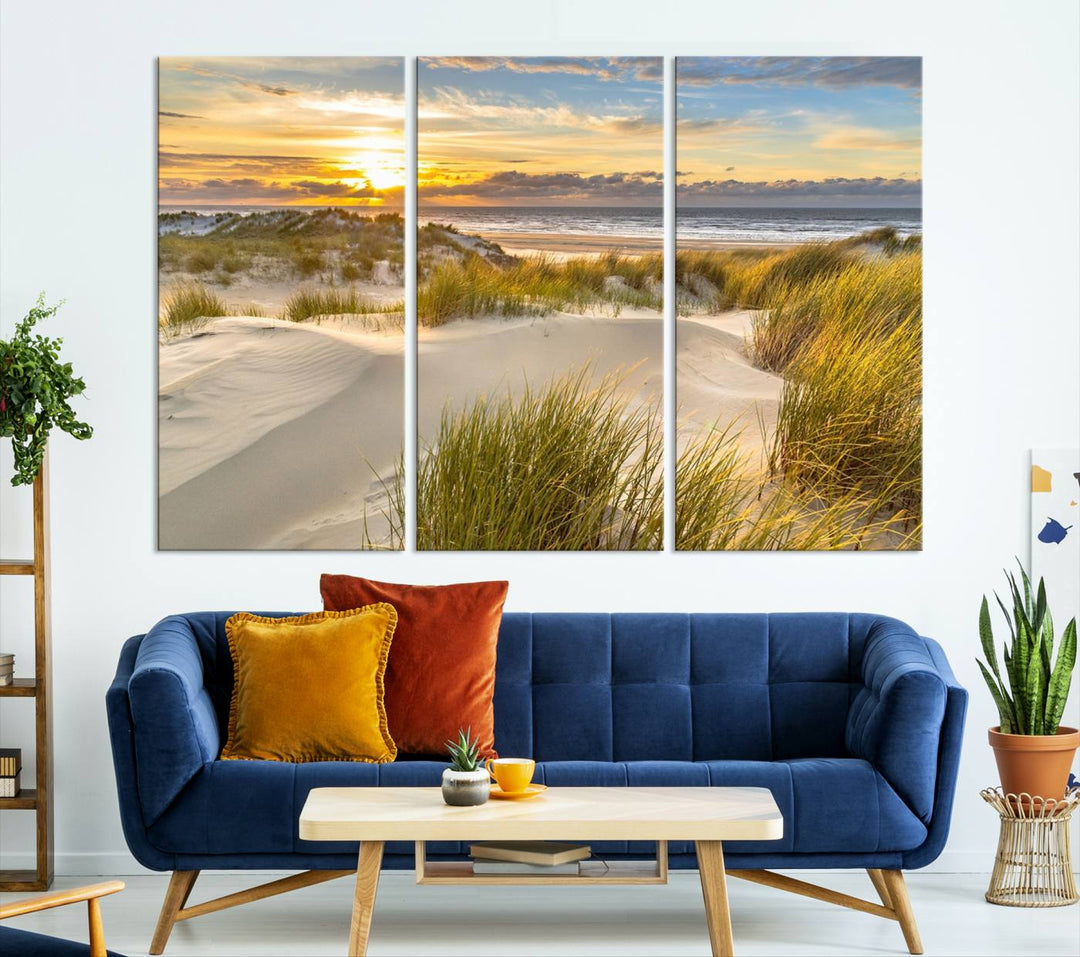 Sunrise on The Beach Wall Art Canvas Print