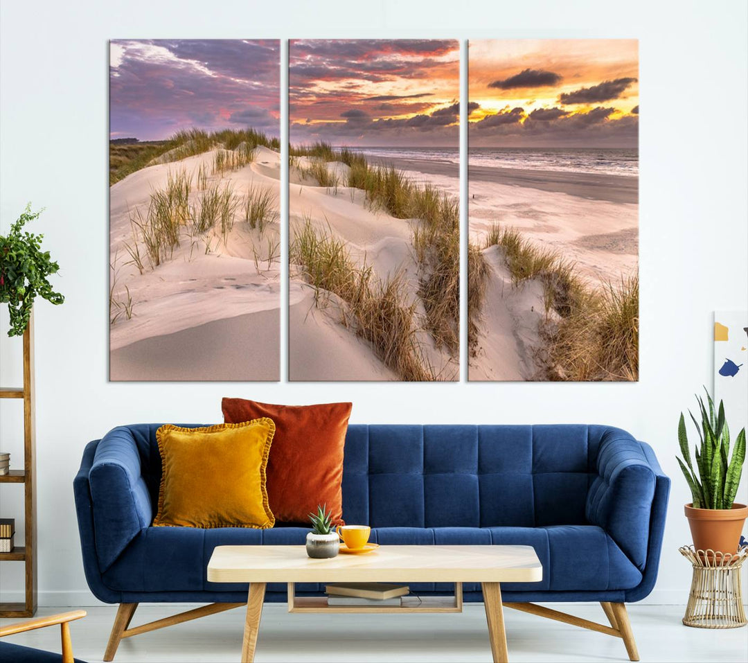 Sunrise On The Beach Wall Art Canvas Print