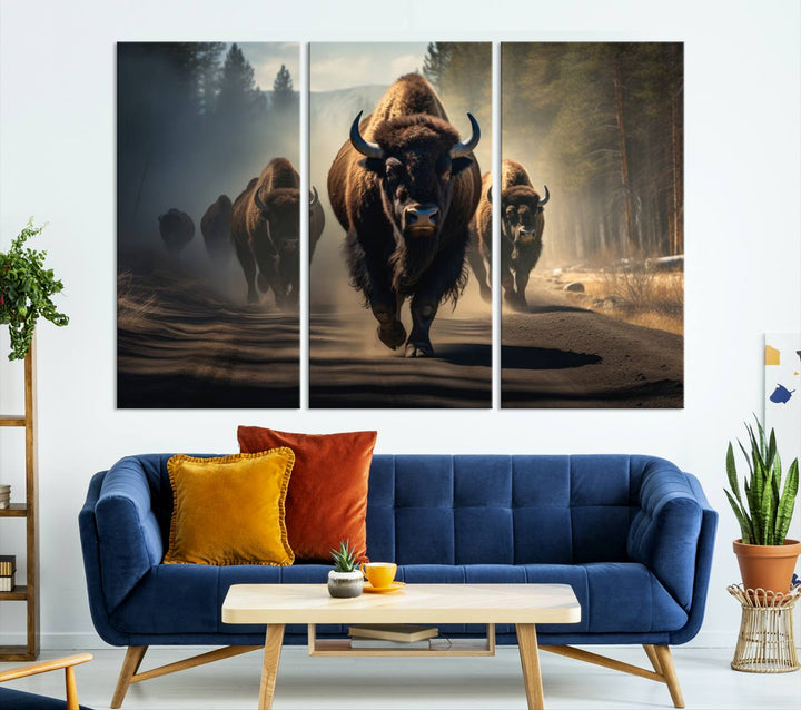 Buffalo Wall Art Canvas Print, Bison Wall Art Canvas Print