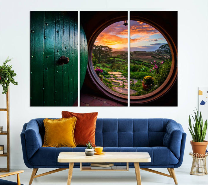 Hobbit Hole toile Bag End décor Bag End art mural Film art Salle de jeux